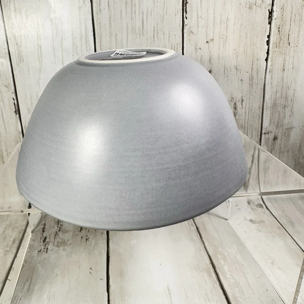 Crate & Barrel Addison Gray Gold Rim 6-3/8